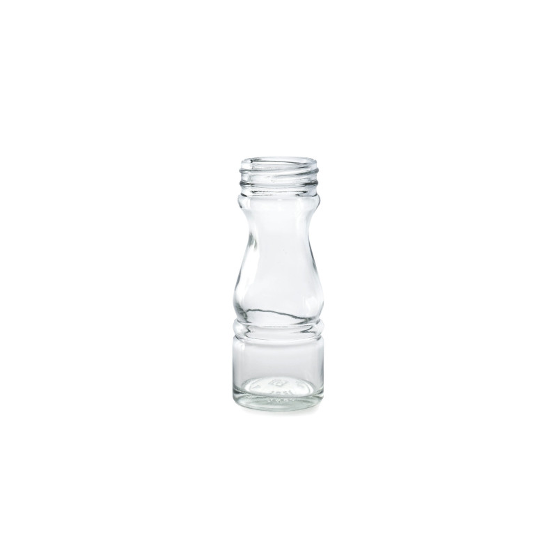 Pot à épice en verre transparent fermeture moulin