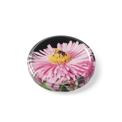 Capsules TO pasteurisables sans flip - 82 mm - Abeille et Fleur Rose