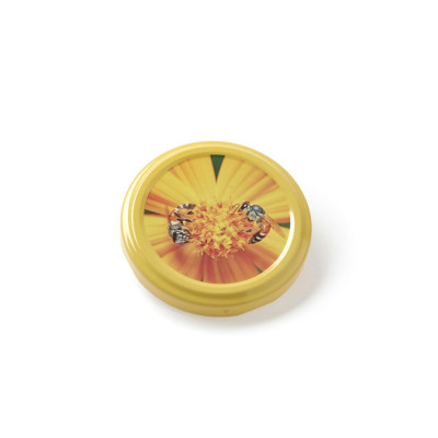 Capsules TO pasteurisables sans flip - 63 mm - Abeille et Fleur Jaune