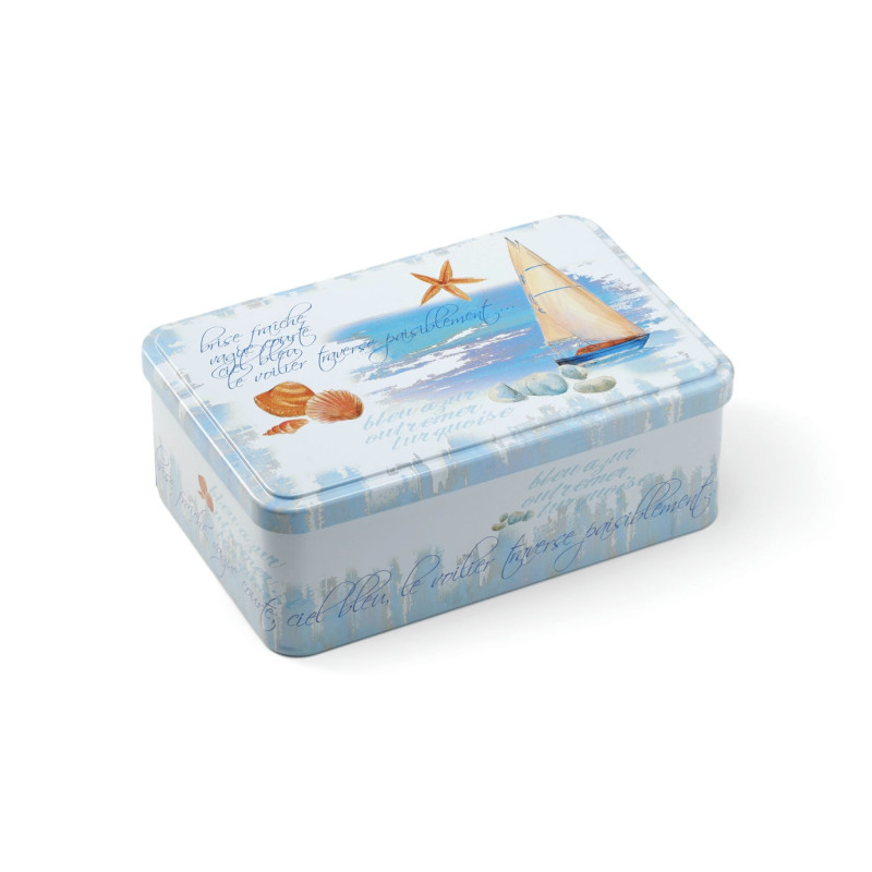 BOITE A SUCRE, COFFRET JUNIOR 190 X 125 X 72 MM DECOR DRAPEAU BASQUE