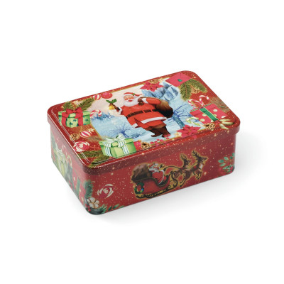 BOITE A SUCRE, COFFRET JUNIOR 190 X 125 X 72 MM - 72 mm - noel classique rouge