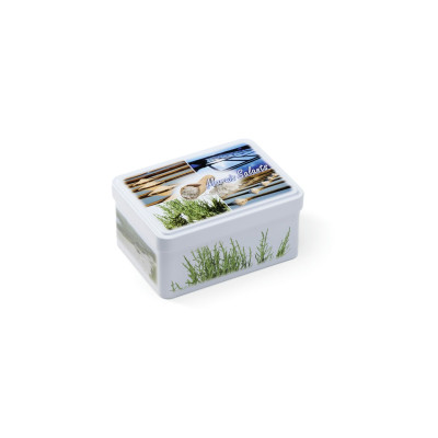 Boîte décorée en acier étamé 1/2 Junior - 60 mm - Marais salant