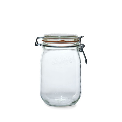 Bocaux en verre terrine LE PARFAIT Super 200 gr diamètre 70 rondelle montée - 1000 gr - 100 mm