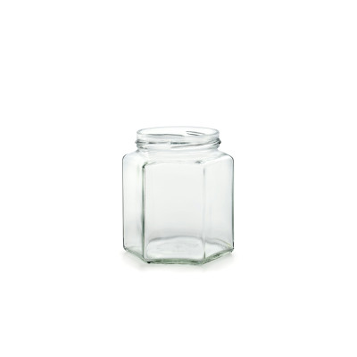 Bocaux en verre hexagonal Twist Off - 390 ml - 70 mm