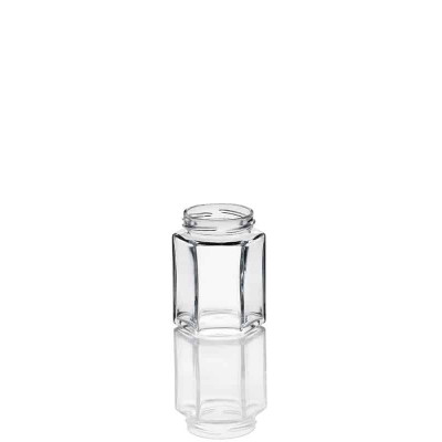 Bocaux en verre hexagonal Twist Off - 196 ml - 58 mm