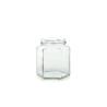Bocaux en verre style hexagonal 106 ml plat capsules à visser twist off 53mm
