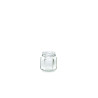 Bocaux en verre style hexagonal 106 ml plat capsules à visser twist off 53mm