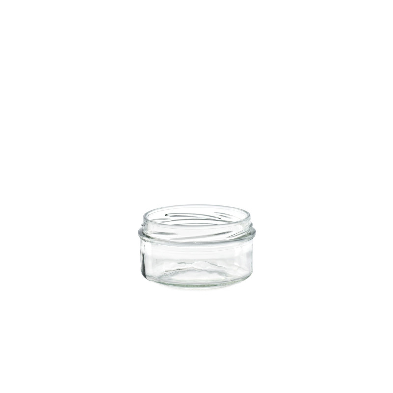 Bocaux en verre style terrine 120 ml capsules a visser twist off 70 mm