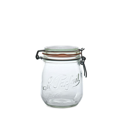 Bocaux en verre LE PARFAIT Super 1000 ml diamètre 85 rondelle montée - 700 ml - 85 mm