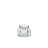 Bocaux en verre style hexagonal 47 ml plat capsules à visser twist off 43mm