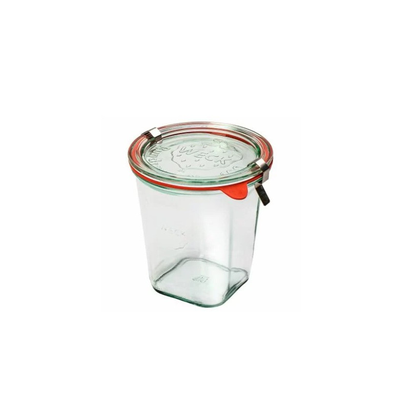Bocaux en verre WECK quadro 290 ml Ø 100mm, couvercles et joints inclus