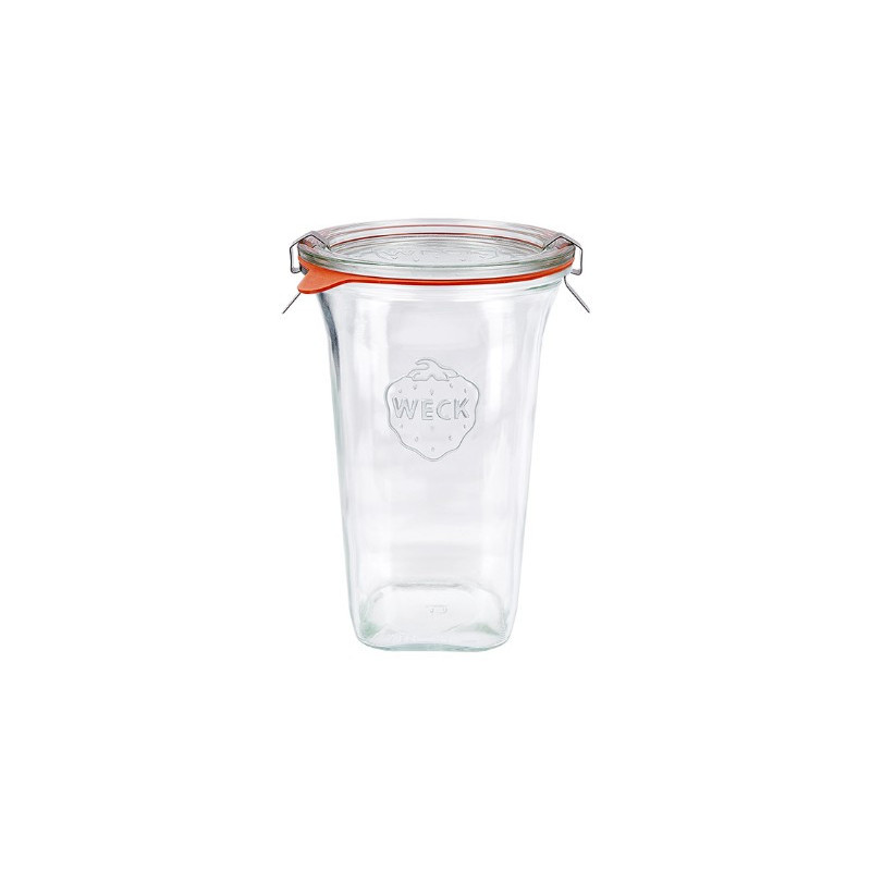 Bocaux en verre WECK quadro 290 ml Ø 100mm, couvercles et joints inclus