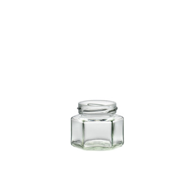 Bocaux en verre hexagonal Twist Off - 106 ml - 53 mm
