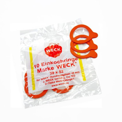 GUARNIZIONI WECK® Ø 100 (SFUSE) / IMBALLO GRANDE - ORANGE - 