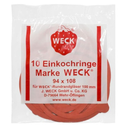 GUARNIZIONI WECK® Ø 100 (SFUSE) / IMBALLO GRANDE - ORANGE - 