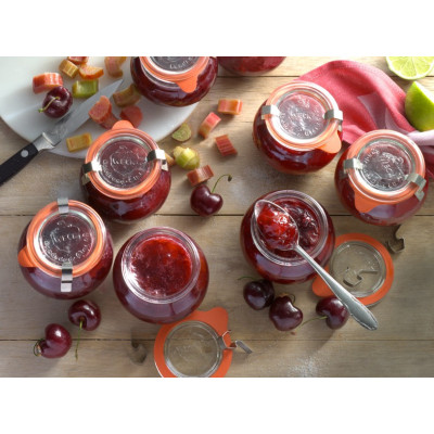 Barattoli in vetro per feste WECK 220ml Ø 60mm, coperchi e guarnizioni inclusi