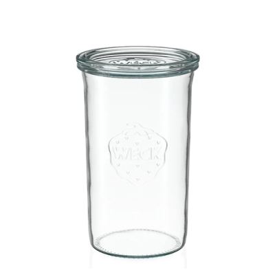 Barattoli in vetro dritti WECK 1050 ml Ø 100 mm, coperchi e guarnizioni inclusi