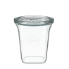 Barattoli in vetro WECK quadro 290 ml Ø 100 mm, coperchi e guarnizioni inclusi