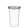 Barattoli in vetro WECK quadro 290 ml Ø 100 mm, coperchi e guarnizioni inclusi