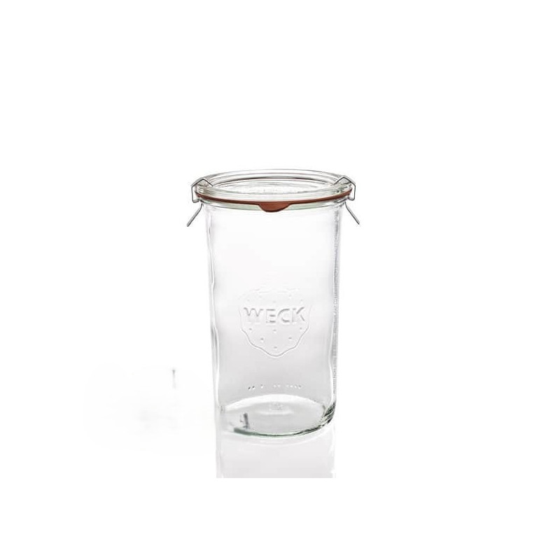 Barattoli in vetro dritti WECK 1050 ml Ø 100 mm, coperchi e guarnizioni inclusi