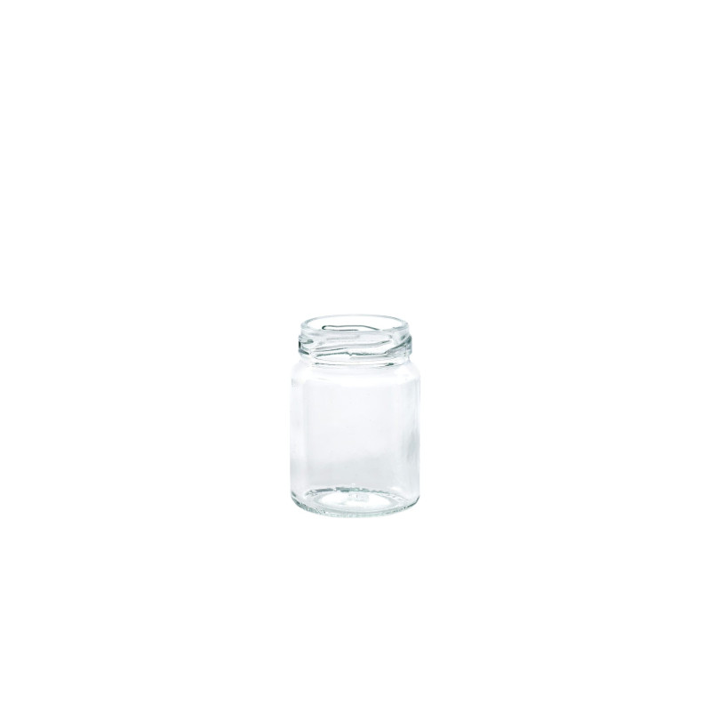 Barattoli di vetro standard da 106 ml, tappi a vite da 48 mm