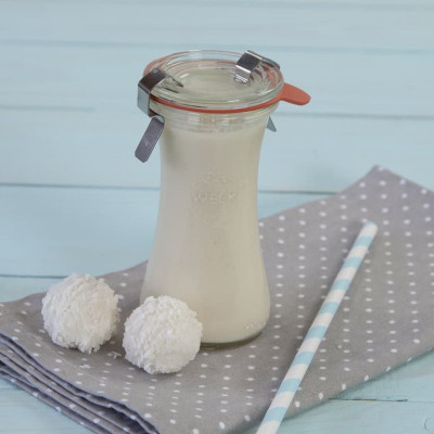 New: 6 WECK Glass Jars Coil 110 ml, with glass lid and 40 mm diameter gasket (clips not included)