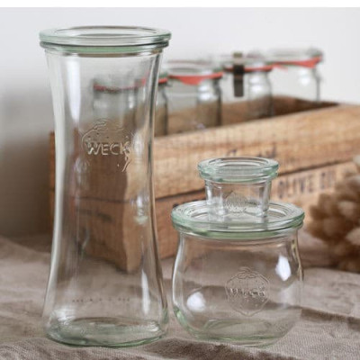 New: 6 WECK Glass Jars 700 ml Coil® with Glass Lid and Gasket (Clips Not Included)