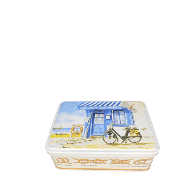 BOITE/COFFRET METAL DECOREE JUNIOR "BISTROT" 190 x 125 x 72 MM