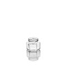 Bocaux en verre style hexagonal 106 ml plat capsules à visser twist off 53mm