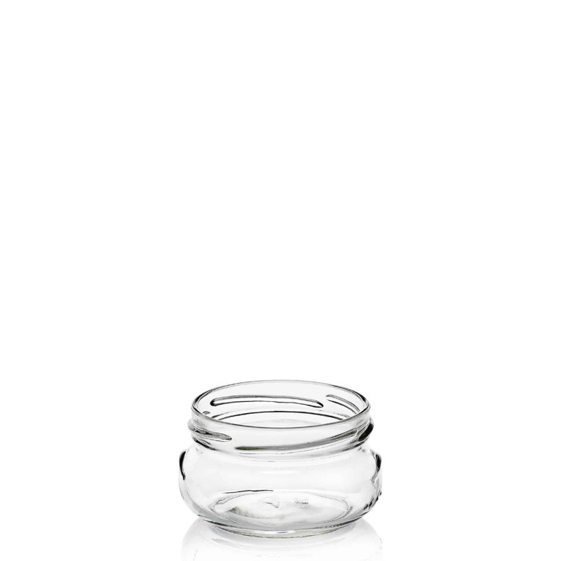 Glass jars porzione style 120 ml screw caps twist off 70 mm