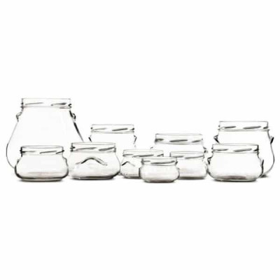 Bocaux en verre style porzione 120 ml capsules a visser twist off 70mm