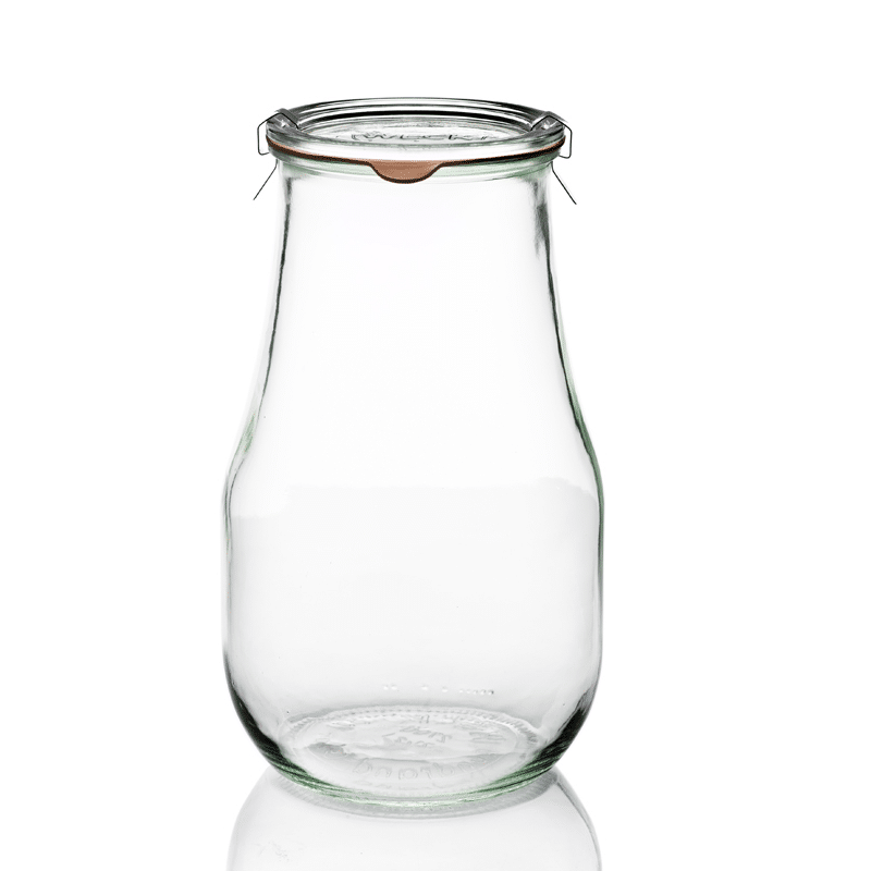 Bocaux en verre WECK corolle 1750ml Ø 100mm, couvercles et joints inclus