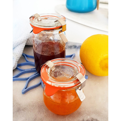 Bocaux en verre WECK corolle 1750ml Ø 100mm, couvercles et joints inclus