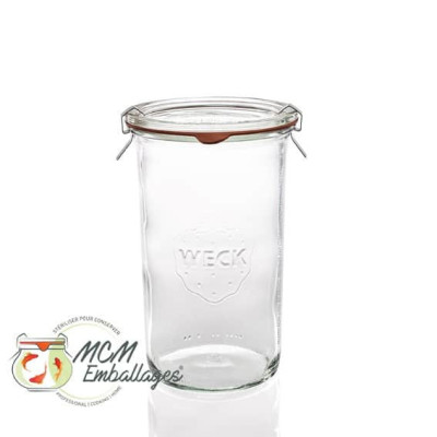 Bocaux en verre WECK Droit  - 1050 ml - 100 mm