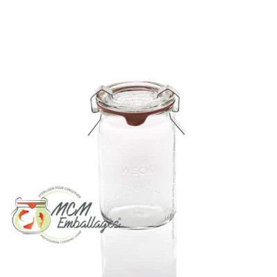 Bocaux en verre WECK tube 1040 ml Ø 80mm, couvercles et joints inclus