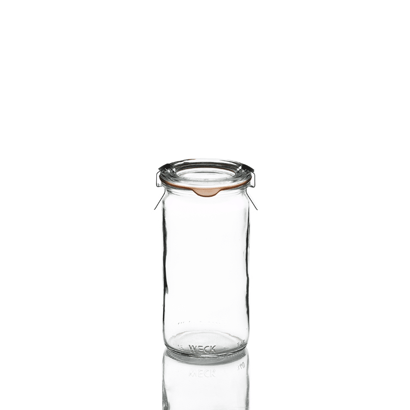 Bocaux en verre WECK tube 1040 ml Ø 80mm, couvercles et joints inclus