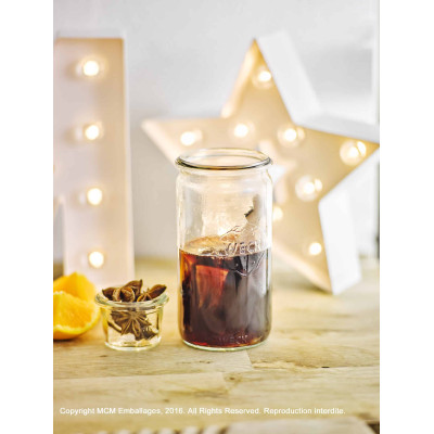 Bocaux en verre WECK tube 1040 ml Ø 80mm, couvercles et joints inclus