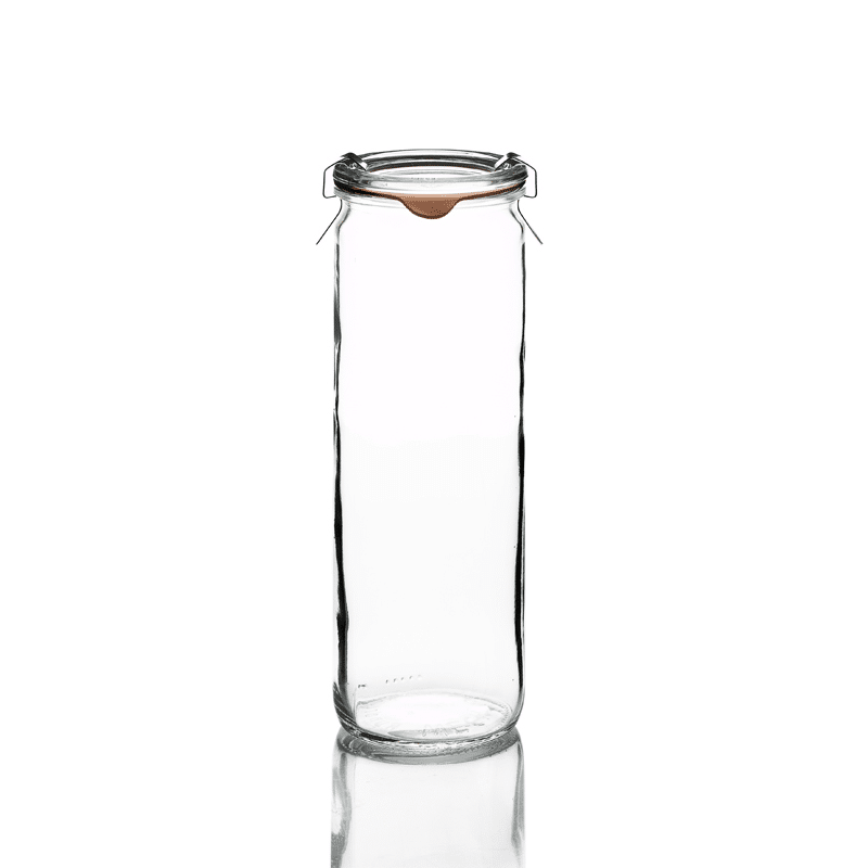 Bocaux en verre WECK tube 1040 ml Ø 80mm, couvercles et joints inclus