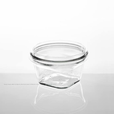 Bocaux en verre WECK quadro 290 ml Ø 100mm, couvercles et joints inclus