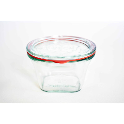 Bocaux en verre WECK quadro 290 ml Ø 100mm, couvercles et joints inclus