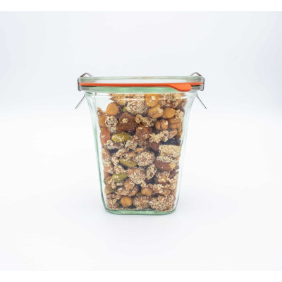 Bocaux en verre WECK quadro 290 ml Ø 100mm, couvercles et joints inclus